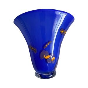 James Gallagher Signed Studio Art Murano Glass Vase dated 1994